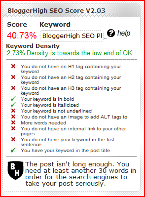 BloggerHigh SEO Plugin